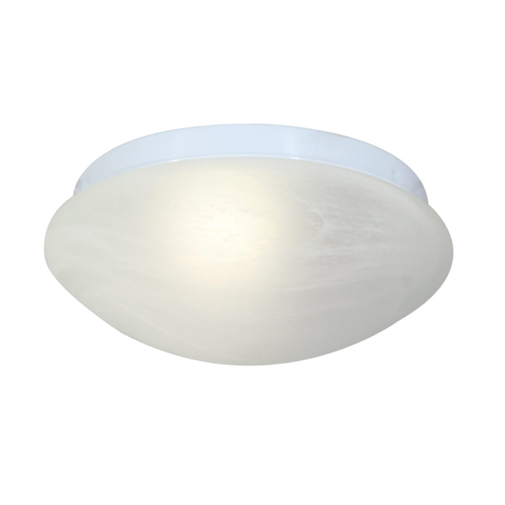 Glass Ceiling Light - Steel, Opal Glass