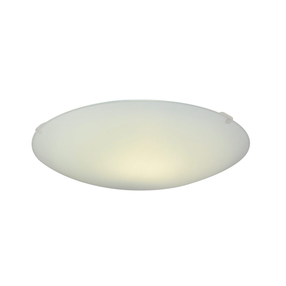 Steel and Glass Ceiling Light - White and Opal Glass