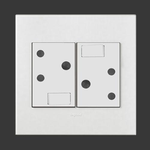 Legrand Arteor Double Socket 4 X 4 White