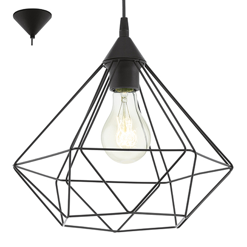 Steel Pendant - Black and Antique Brass