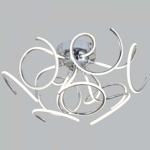 LED Polished Chrome and PVC Ceiling Fitting