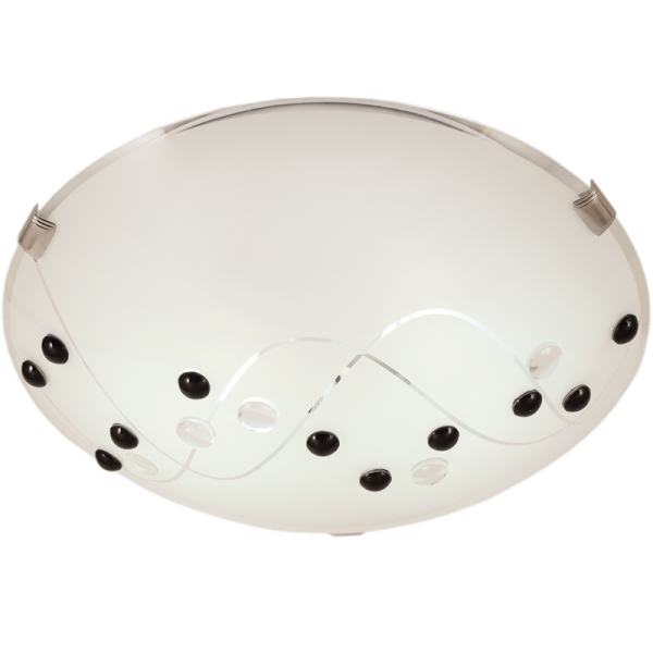 Metal and Glass Ceiling Fitting Large