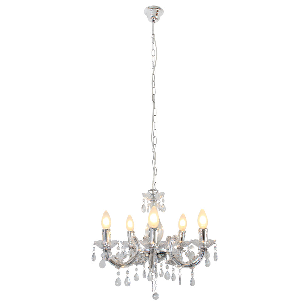 Chandelier Steel and Acrylic Crystals