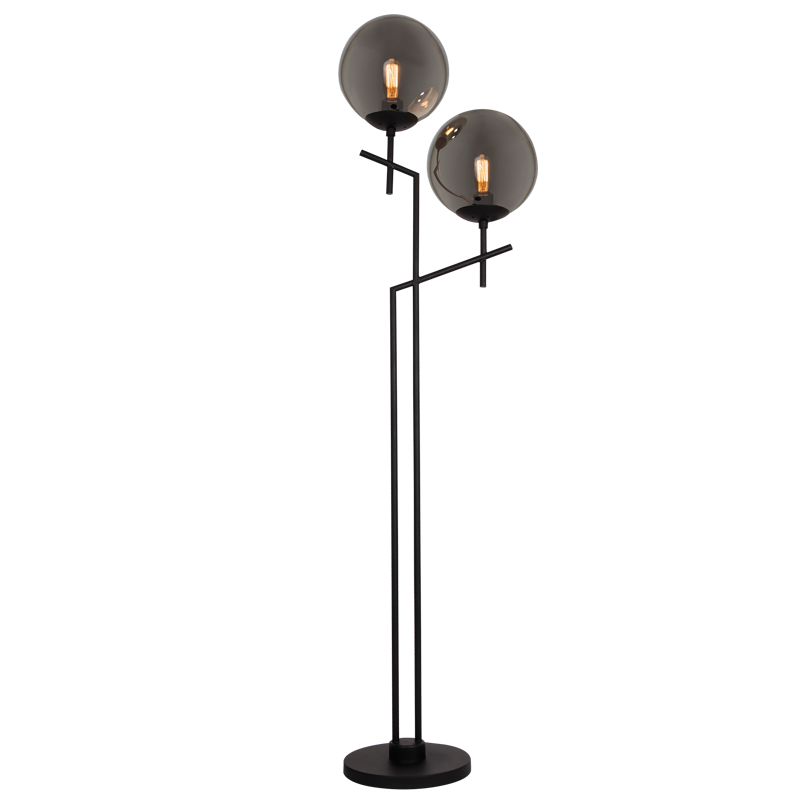 Metal Stand Lamp with Glass