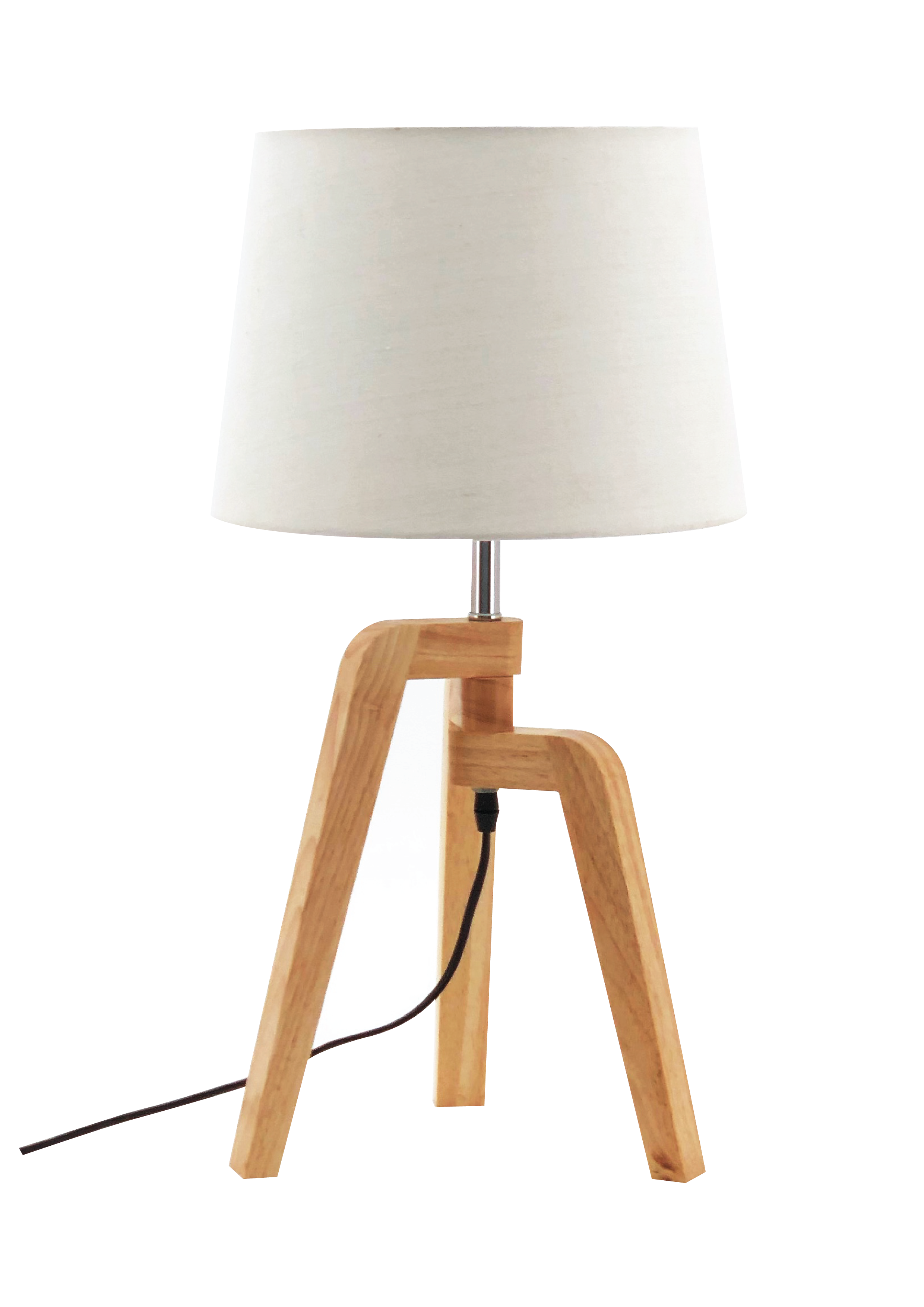 Tripod Wood Table Lamp