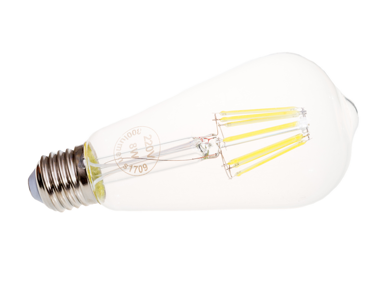 ST64 Clear glass filament LED lamp