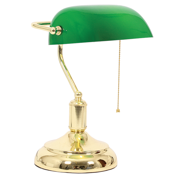 Bankers Table Lamp with Pull Switch