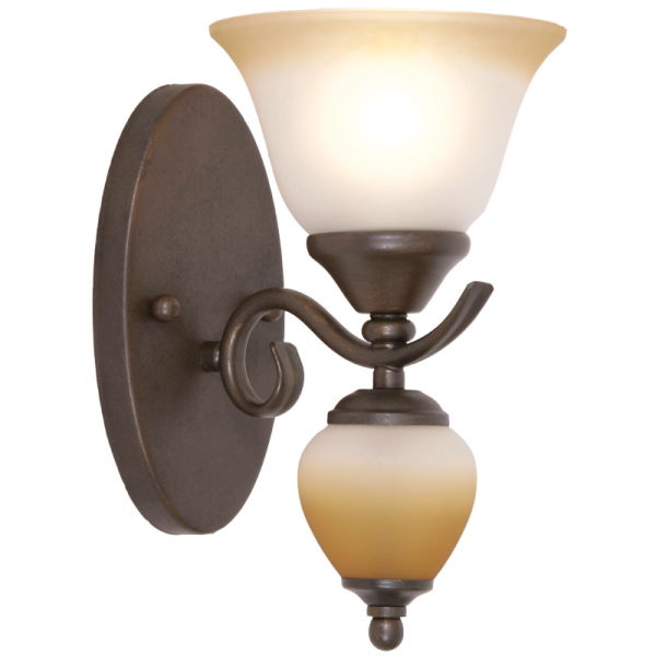 Metal and Glass Wall Light