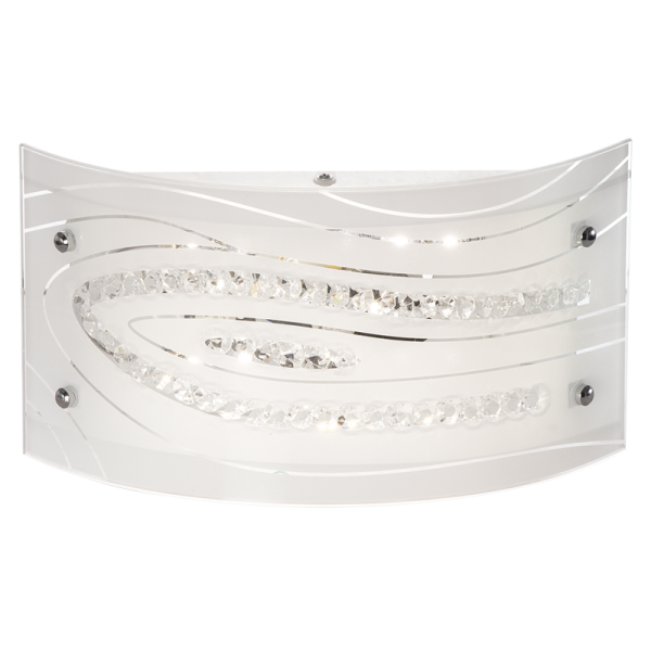 Glass and Crystal LED Wall Light