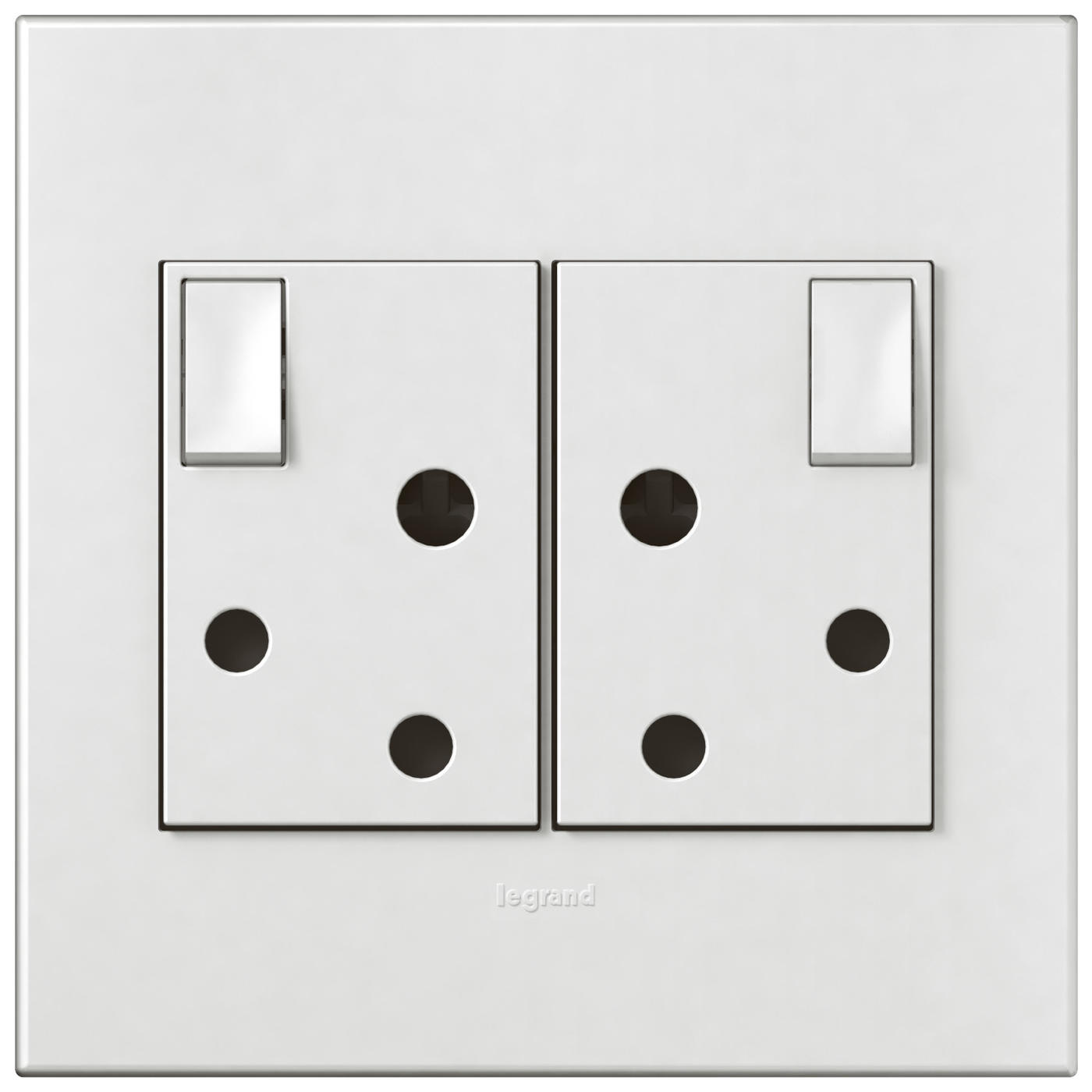 Legrand Arteor Double Socket 4 X 4 White Pre-wired